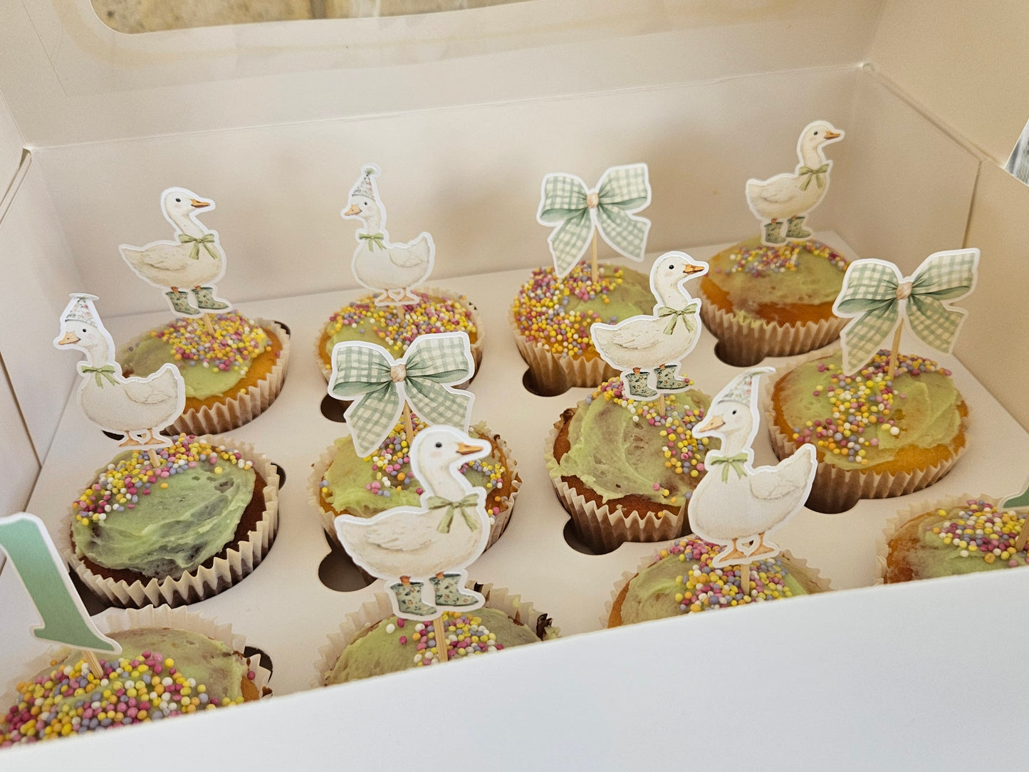 One Silly Goose Cupcake Toppers - First Birthday Theme