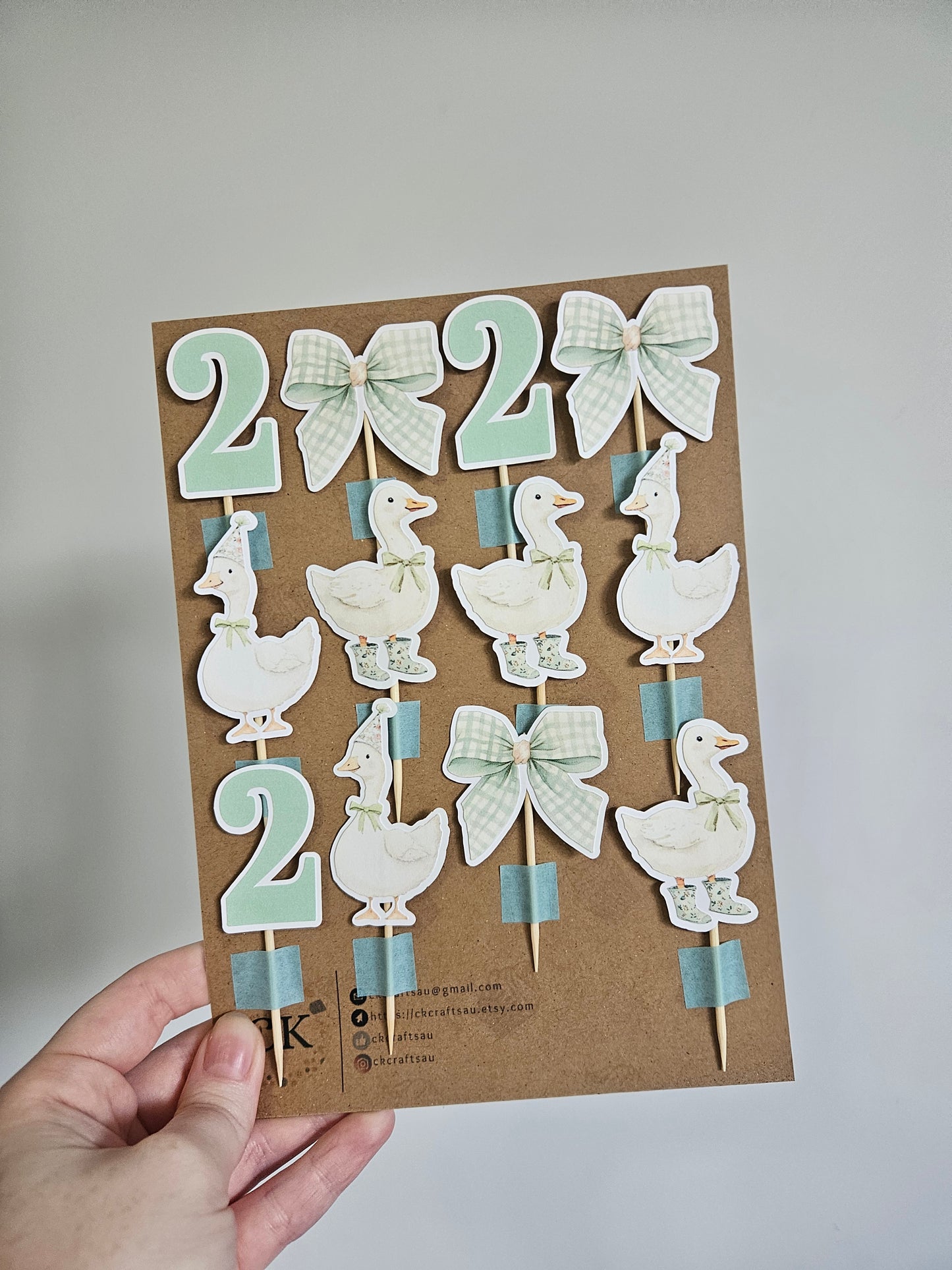 One Silly Goose Cupcake Toppers - First Birthday Theme