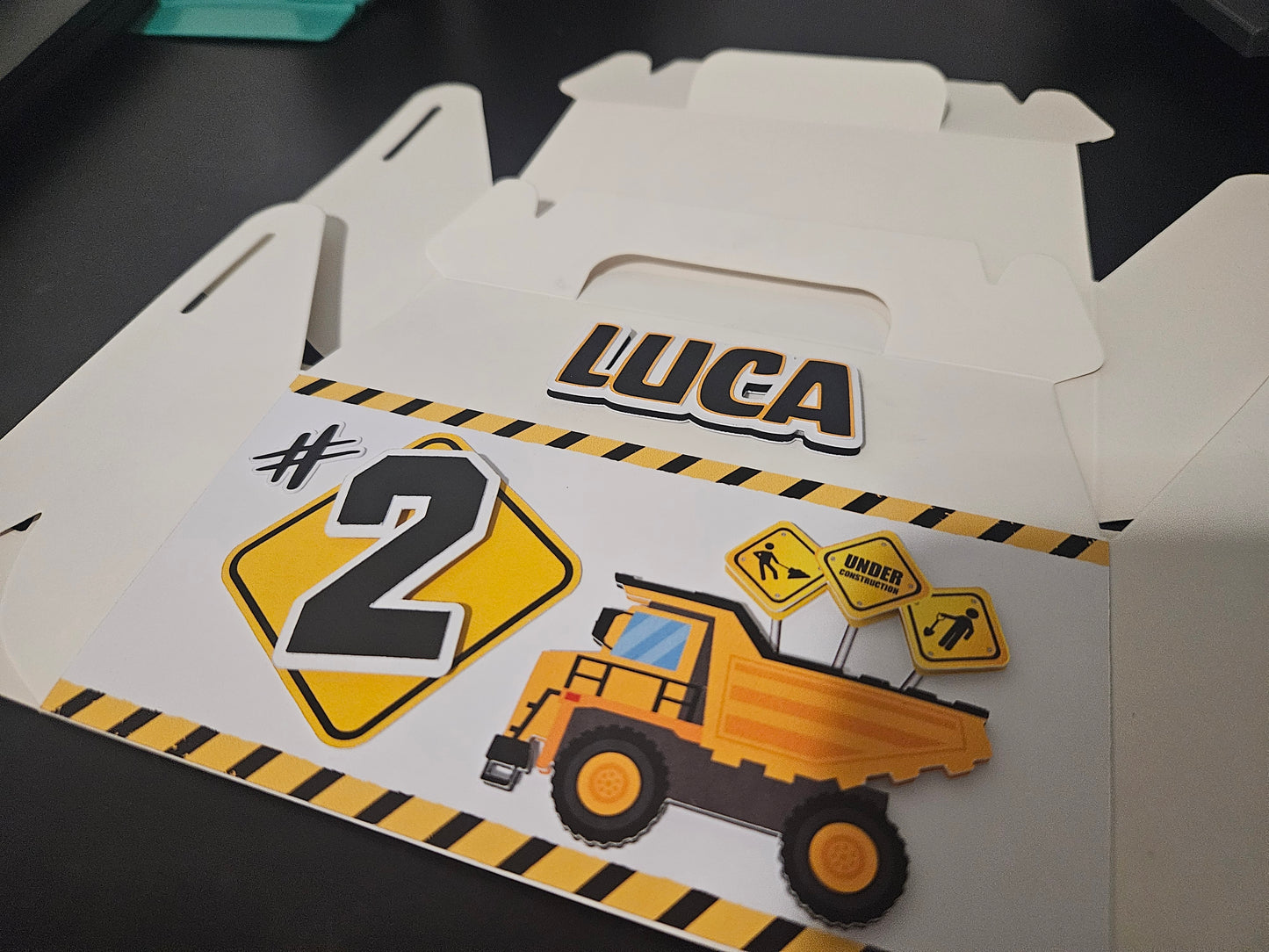 Construction Party Favour Box | Gable Treat Box | Birthday Party Supplies