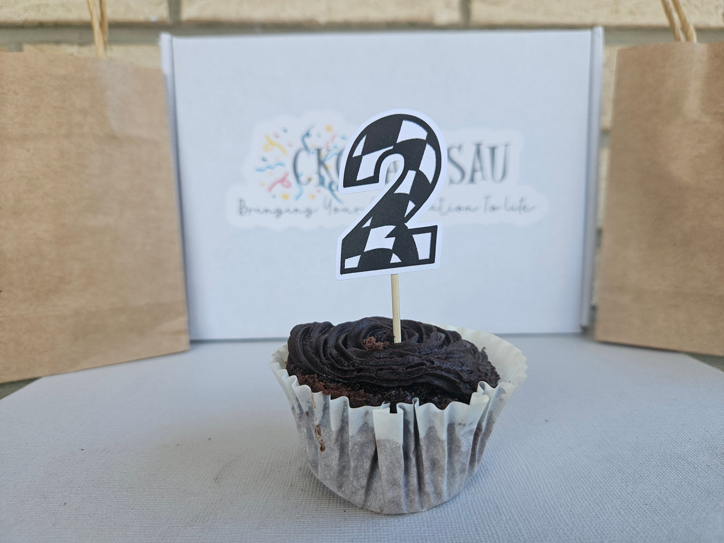 Race Car Cupcake Toppers for Race Car Party