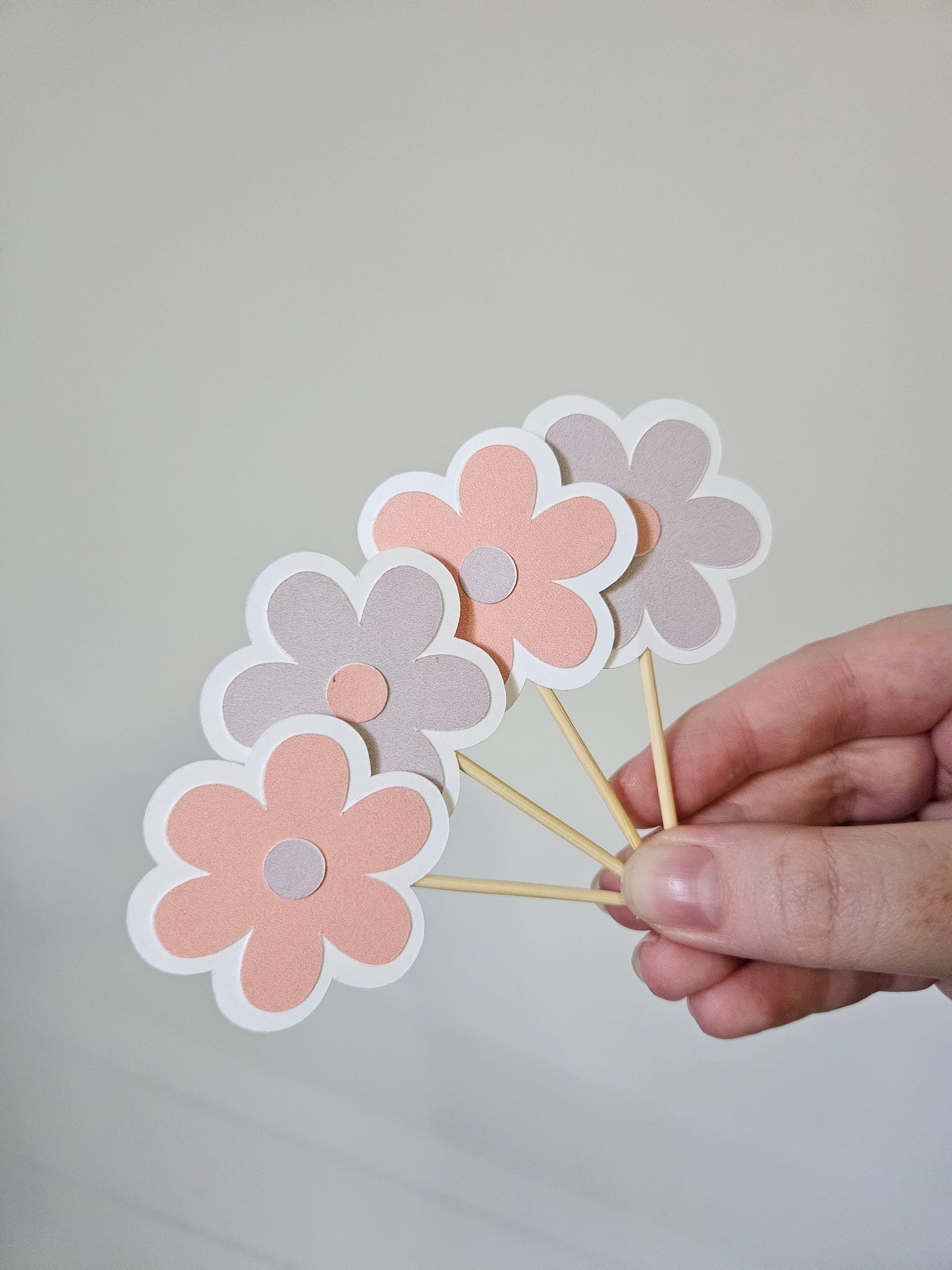 Floral Cupcake Toppers - First Birthday Theme