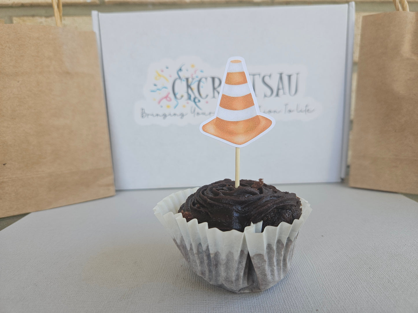 Construction Cupcake Toppers for Kids Construction Party