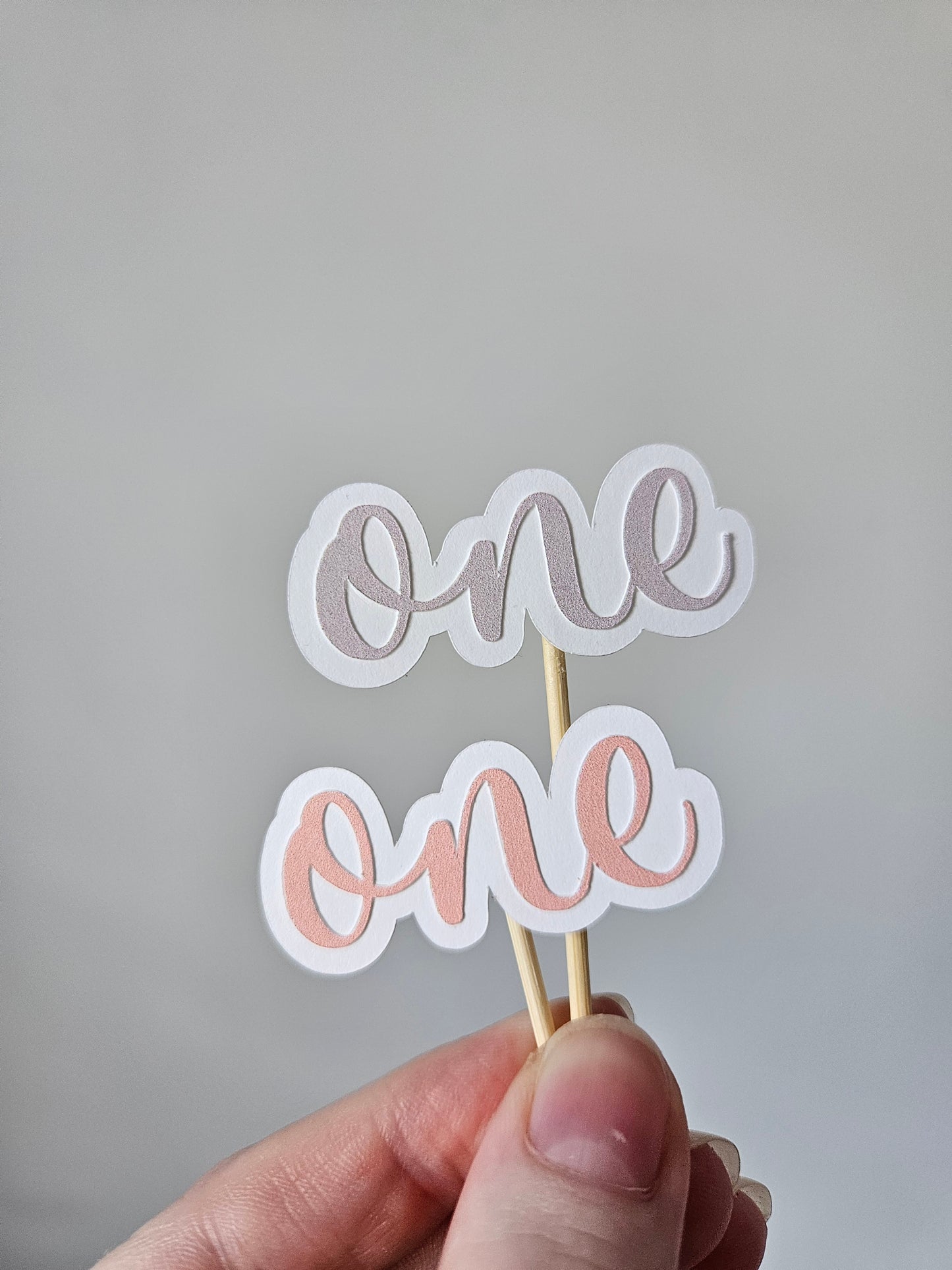Floral Cupcake Toppers - First Birthday Theme