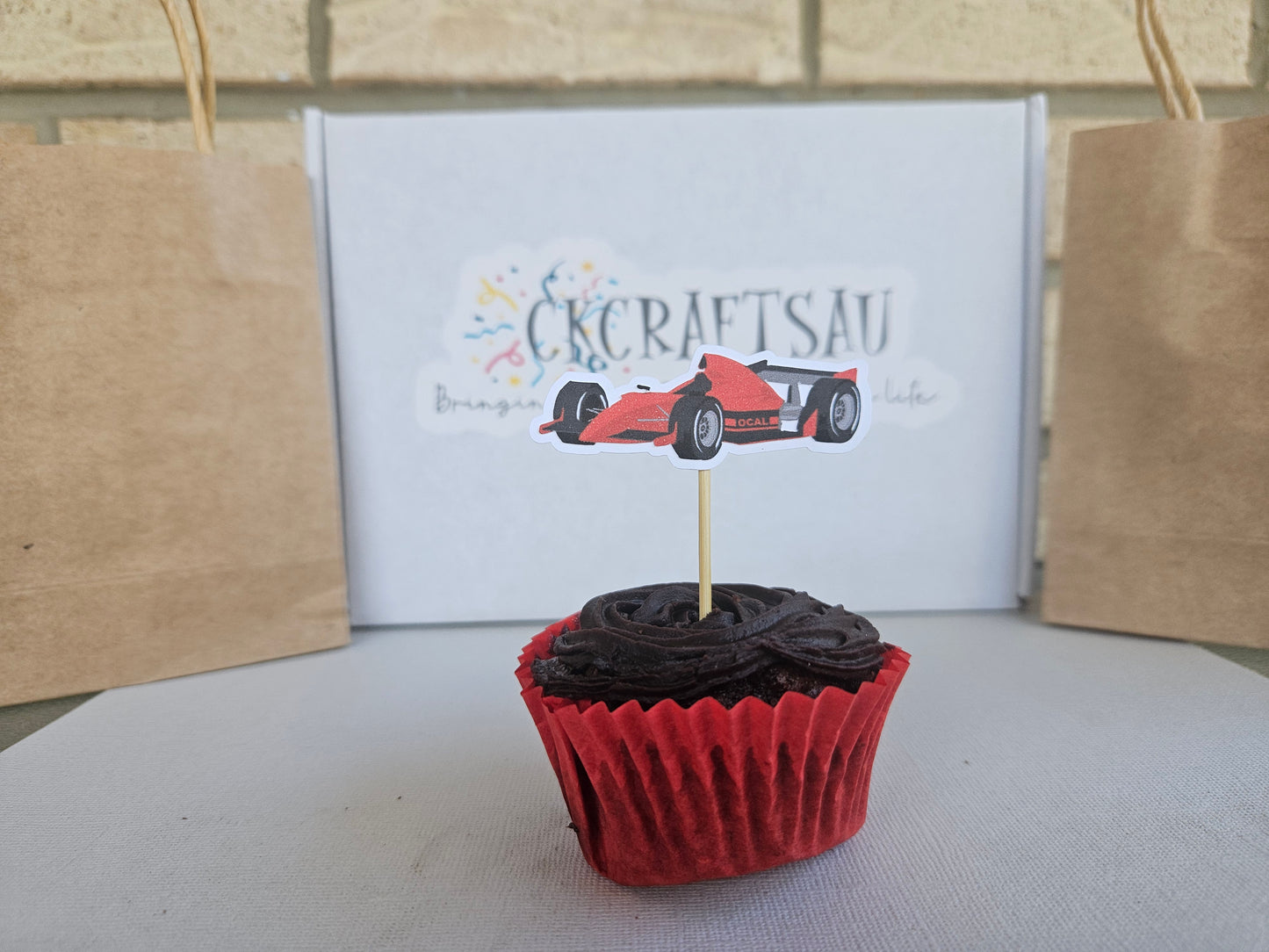 Race Car Cupcake Toppers for Race Car Party