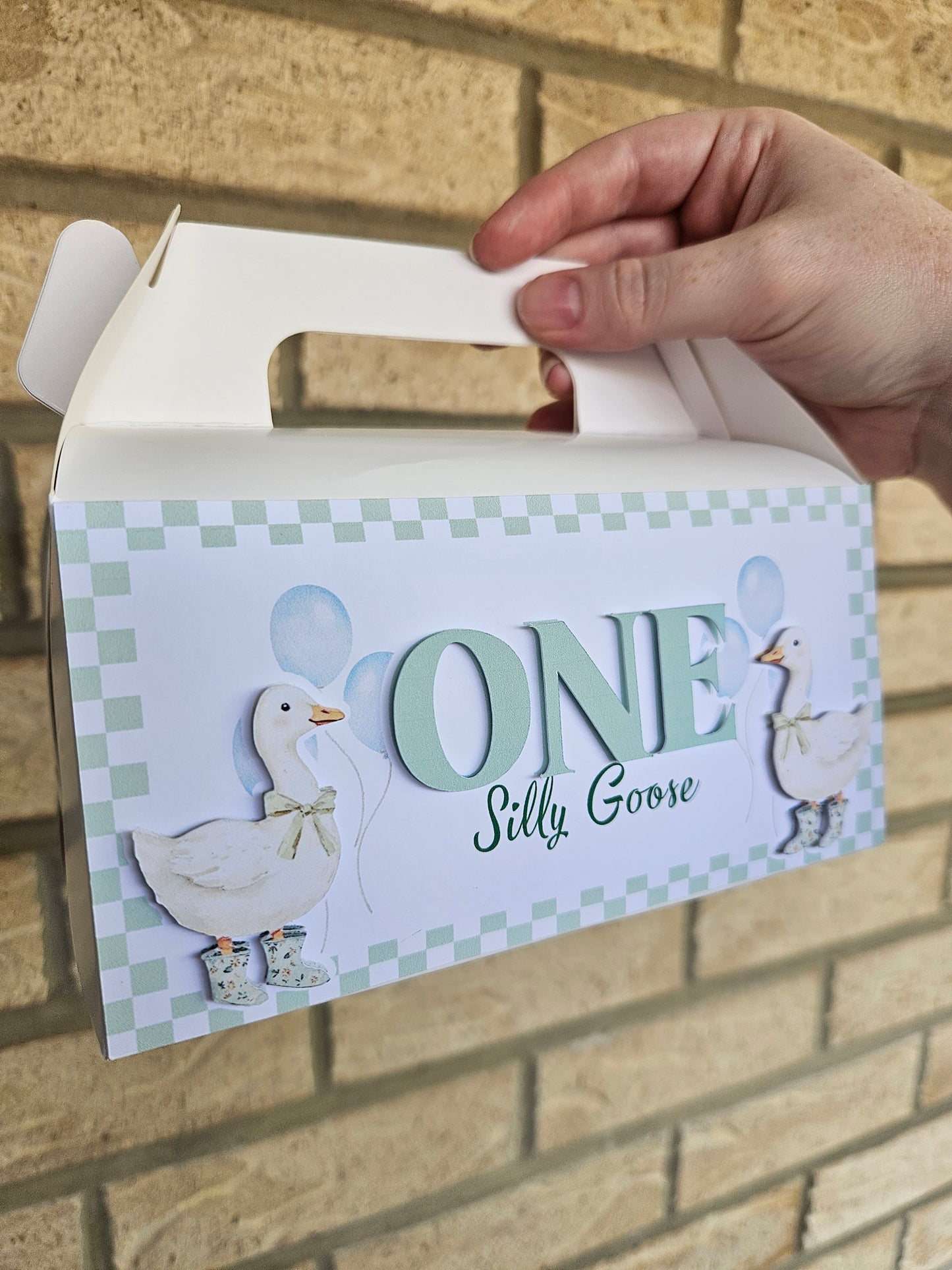 One Silly Goose Party Favour Box | Gable Treat Box | Birthday Party Supplies