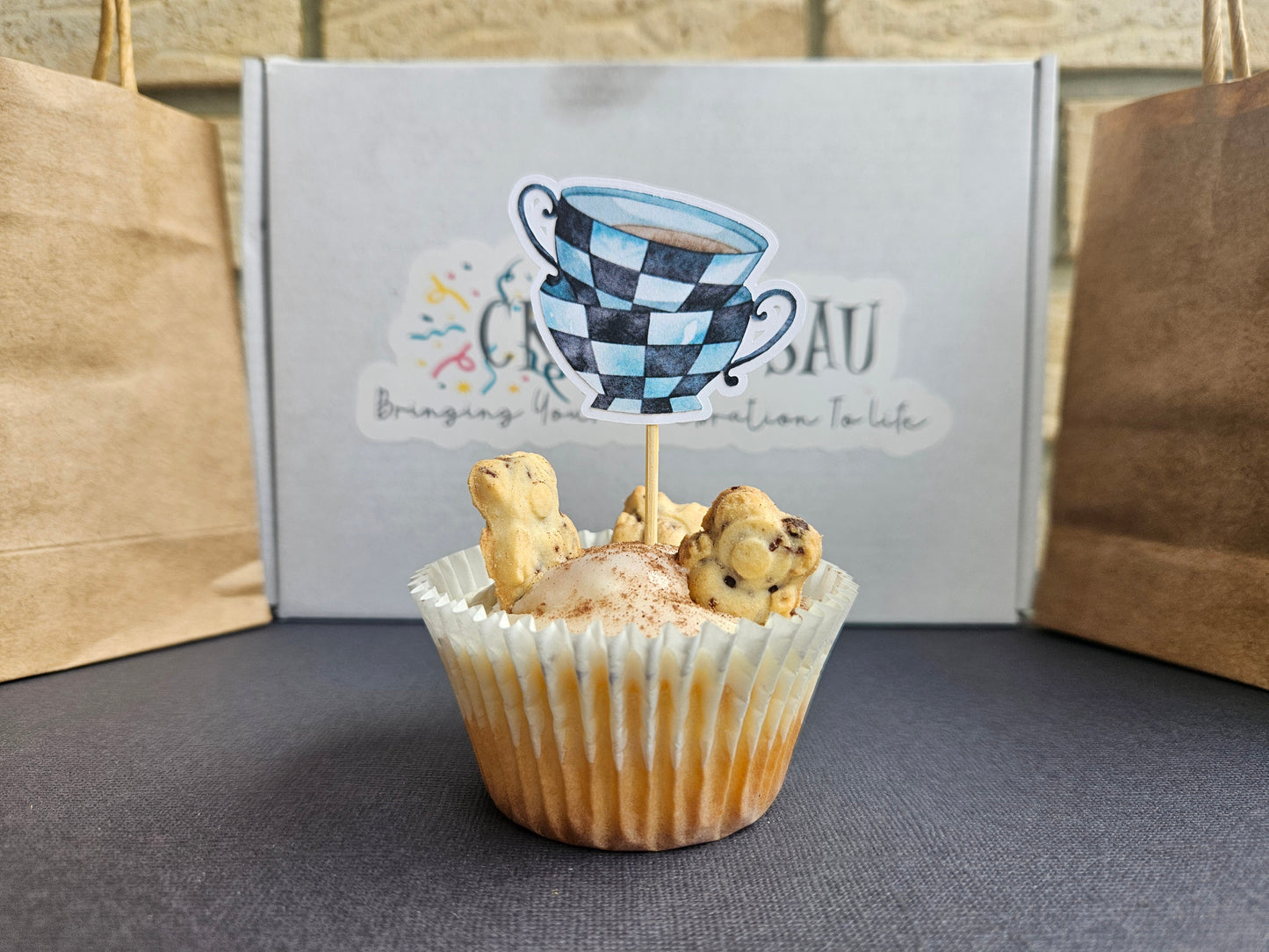 Vintage Wonderland Birthday Cupcake Toppers - Storybook Theme