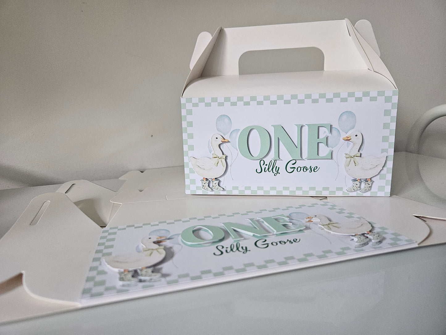 One Silly Goose Party Favour Box | Gable Treat Box | Birthday Party Supplies