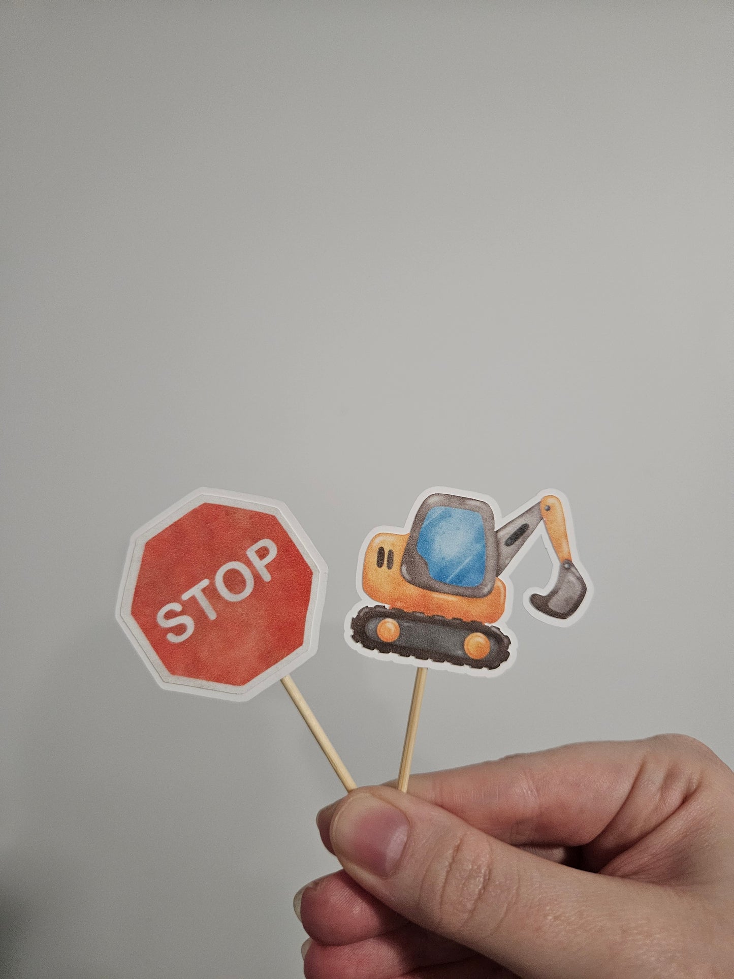 Construction Cupcake Toppers for Kids Construction Party