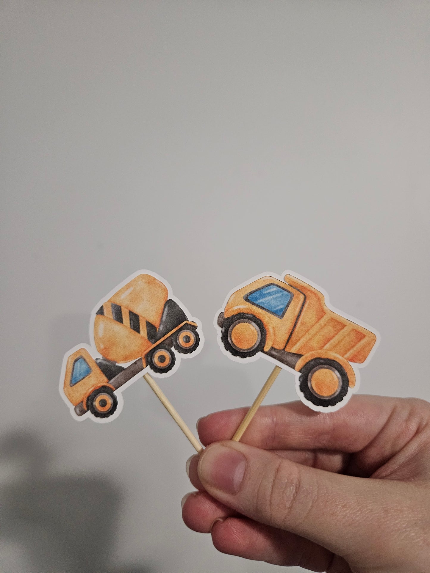 Construction Cupcake Toppers for Kids Construction Party