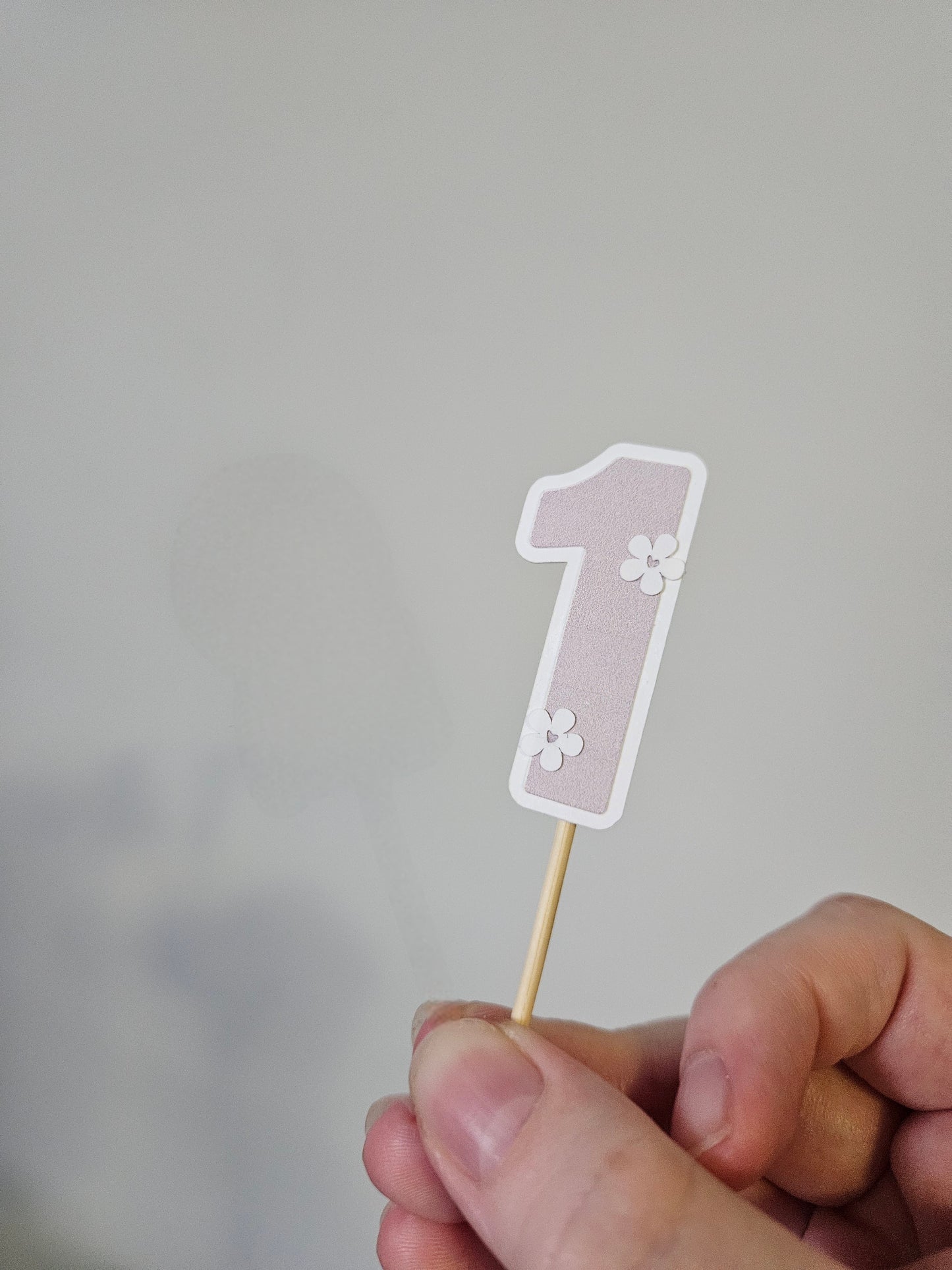 Floral Cupcake Toppers - First Birthday Theme