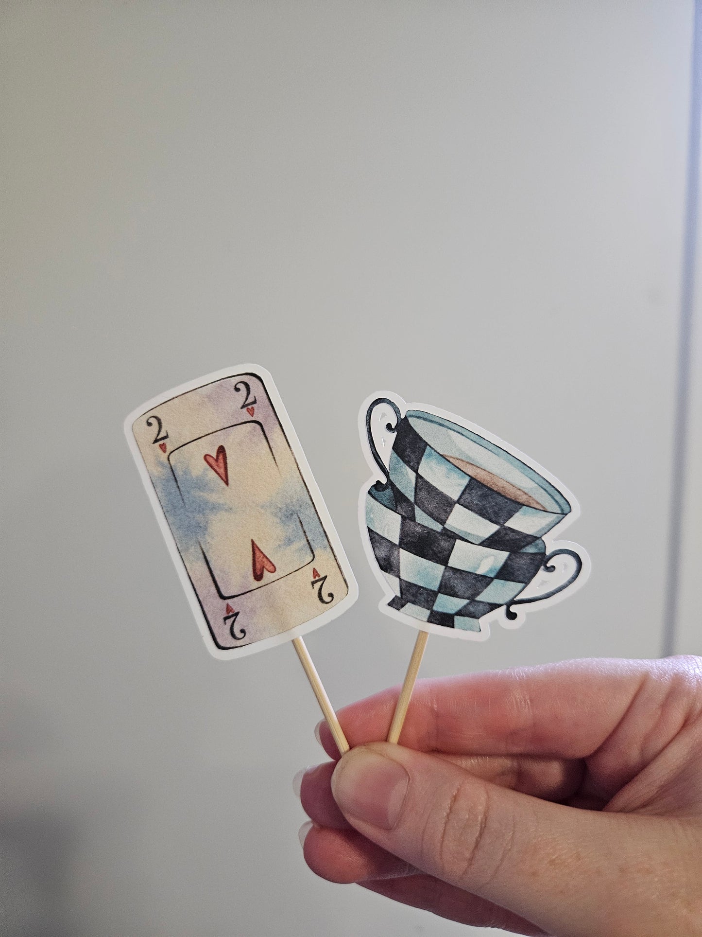 Vintage Wonderland Birthday Cupcake Toppers - Storybook Theme