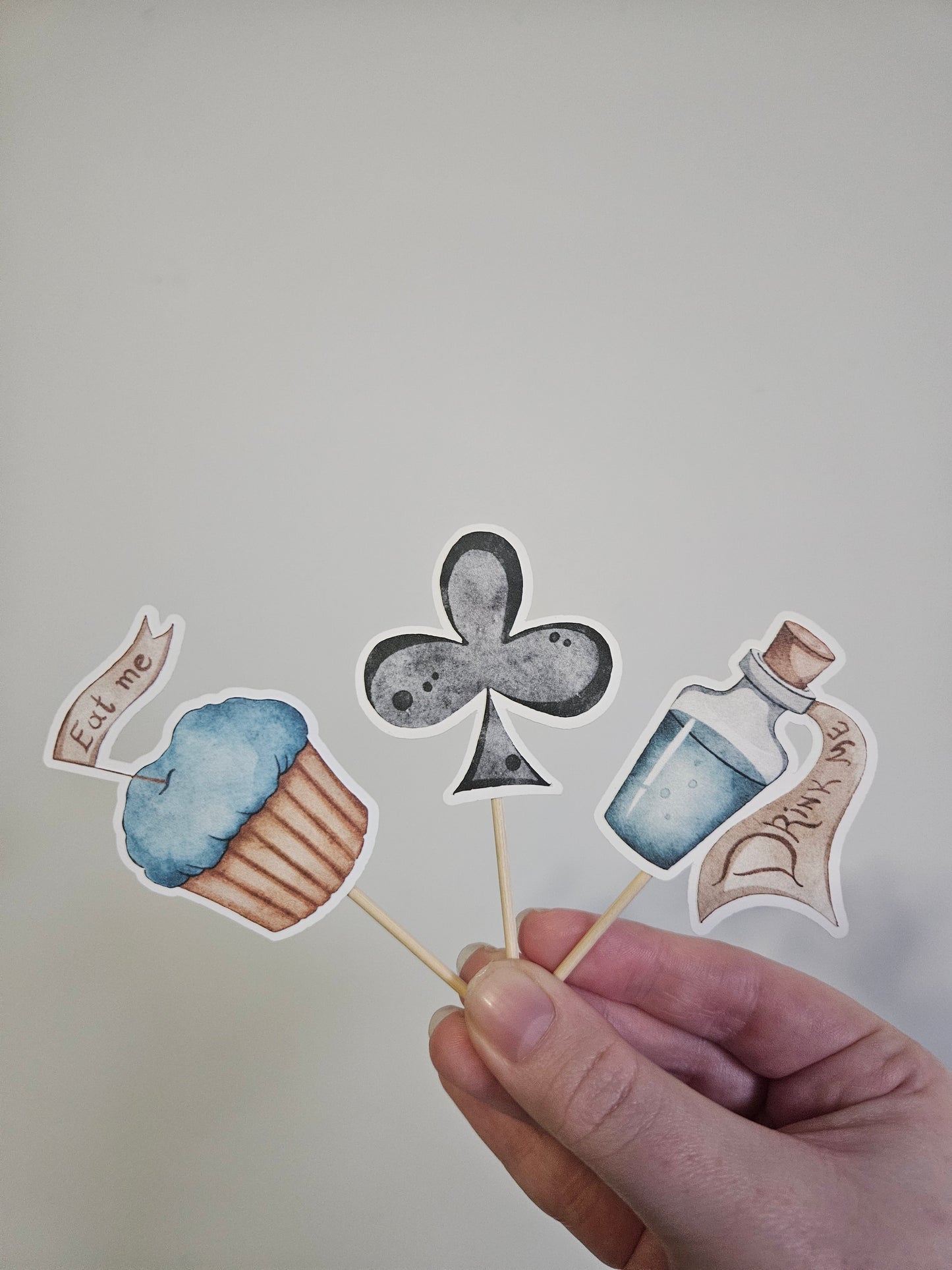 Vintage Wonderland Birthday Cupcake Toppers - Storybook Theme