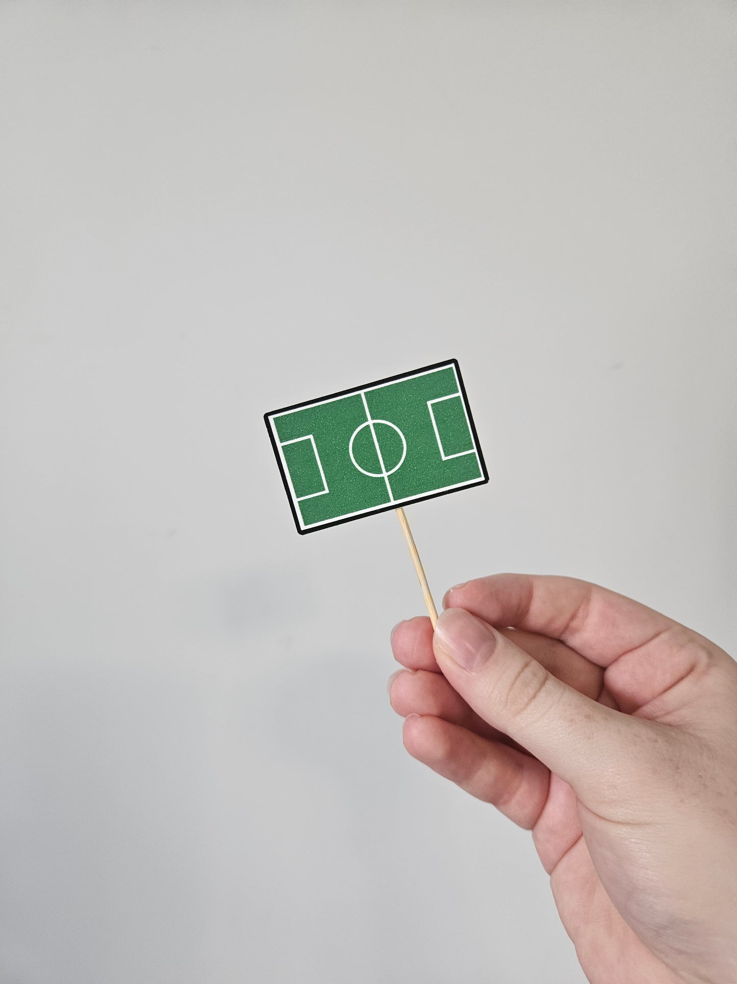 Soccer field topper on white background