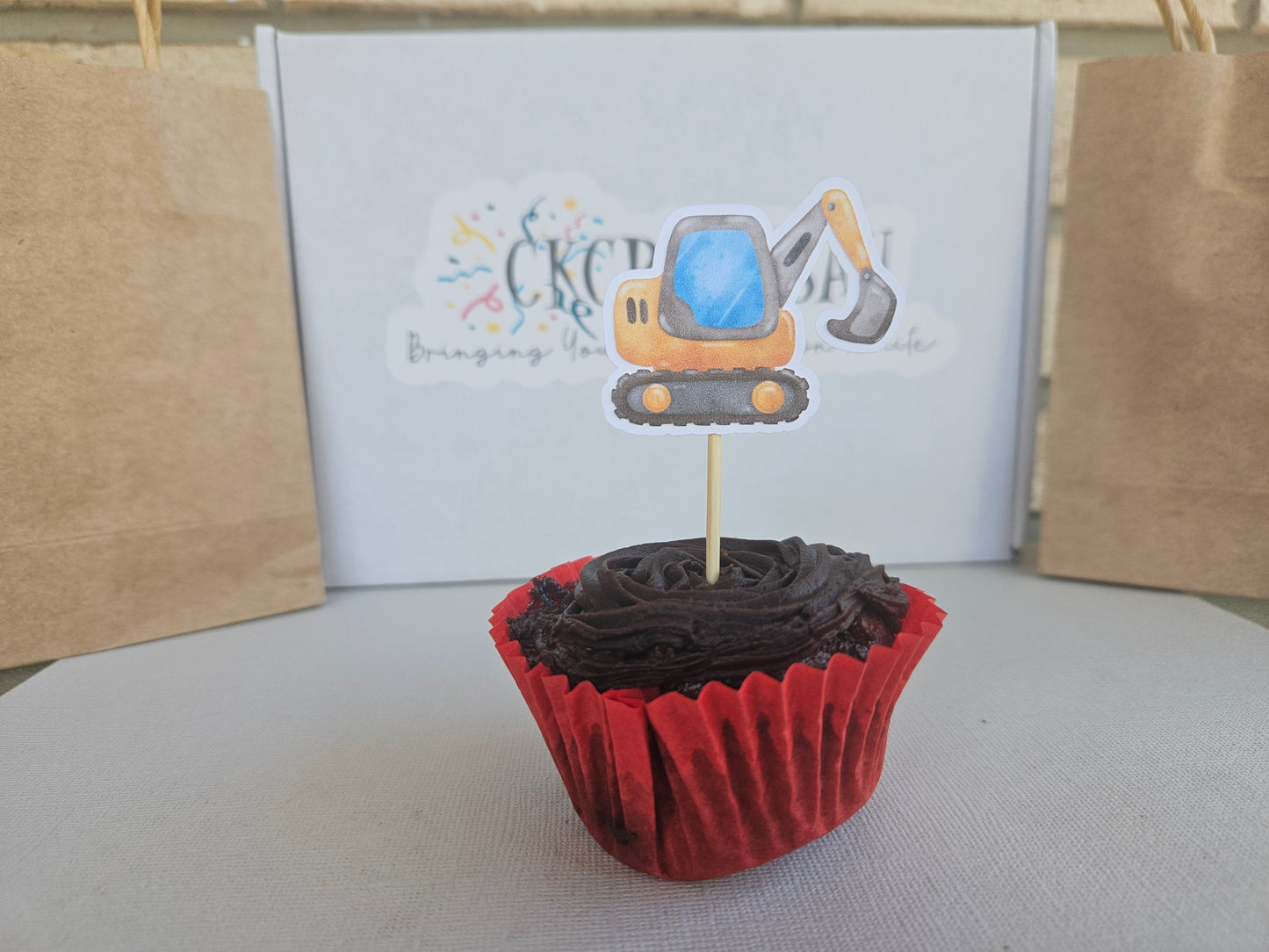 Construction Cupcake Toppers for Kids Construction Party
