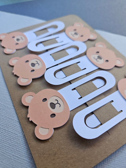 Cute Bear Bookmarks for Kids – Sturdy Cardstock Design