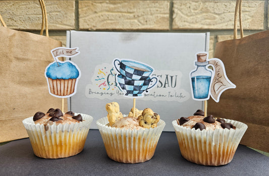 Vintage Wonderland Birthday Cupcake Toppers - Storybook Theme